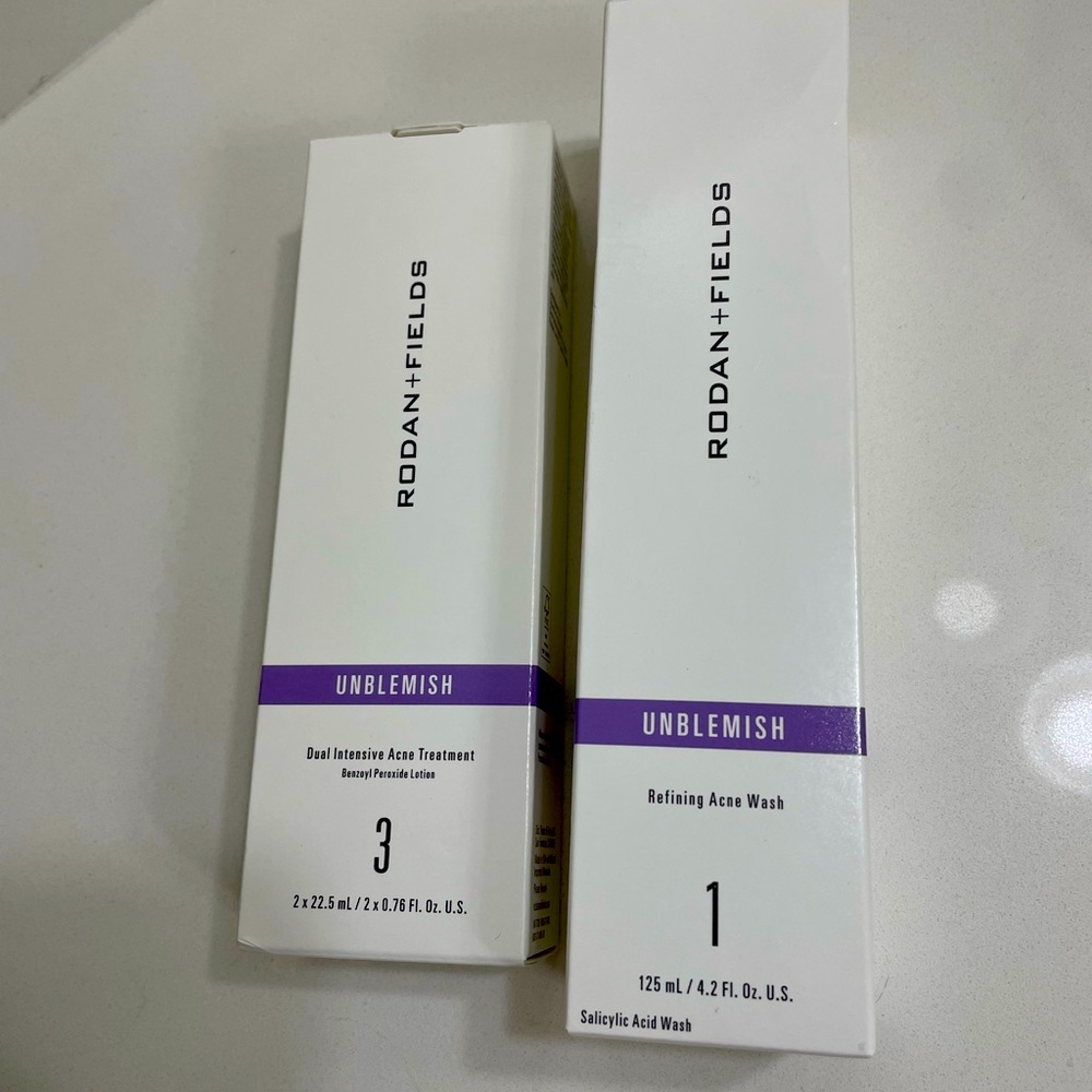 Rodan & Fields Unblemish Cleanser and Dual Treatment